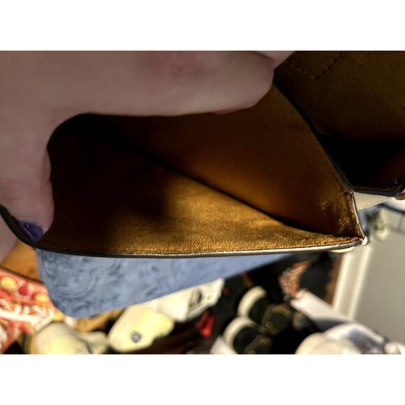 Coach Beige with Denim Logo Upcrafted Beat Saddle Bag - Picture 9 of 10